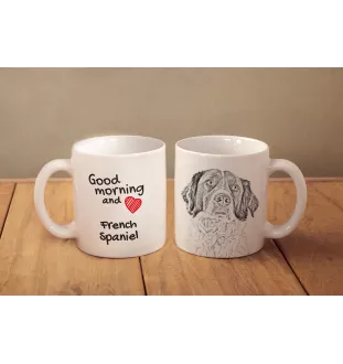 French Spaniel, French Setter, Canadian Setter - cup with a dog, cup with a photo, personalized gift from the Art-Dog brand