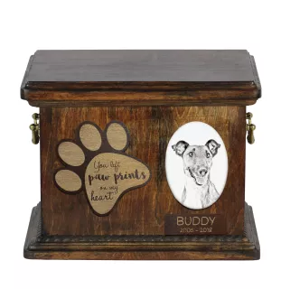 Fox Terrier Smooth - urn for dog ashes, personalized urn with a photo, dog photo urn by Art-Dog
