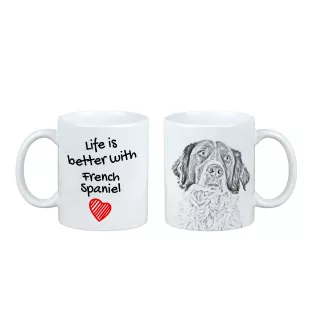 French Spaniel, French Setter, Canadian Setter - cup with a dog, cup with a photo, personalized gift from the Art-Dog brand