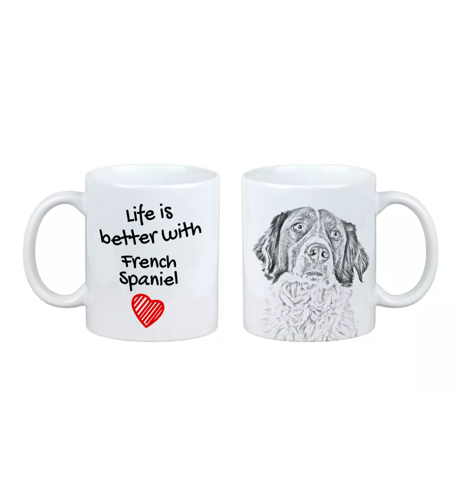 French Spaniel, French Setter, Canadian Setter - cup with a dog, cup with a photo, personalized gift from the Art-Dog brand