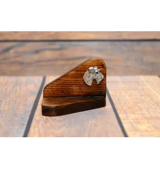 Fox-terrier à poil dur - bougeoir en bois avec un chien, support pour bougie chauffe-plat, lieu de mémoire pour chien de la marque Art-Dog