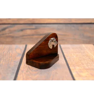 Fox-terrier à poil dur - bougeoir en bois avec un chien, support pour bougie chauffe-plat, lieu de mémoire pour chien de la marque Art-Dog