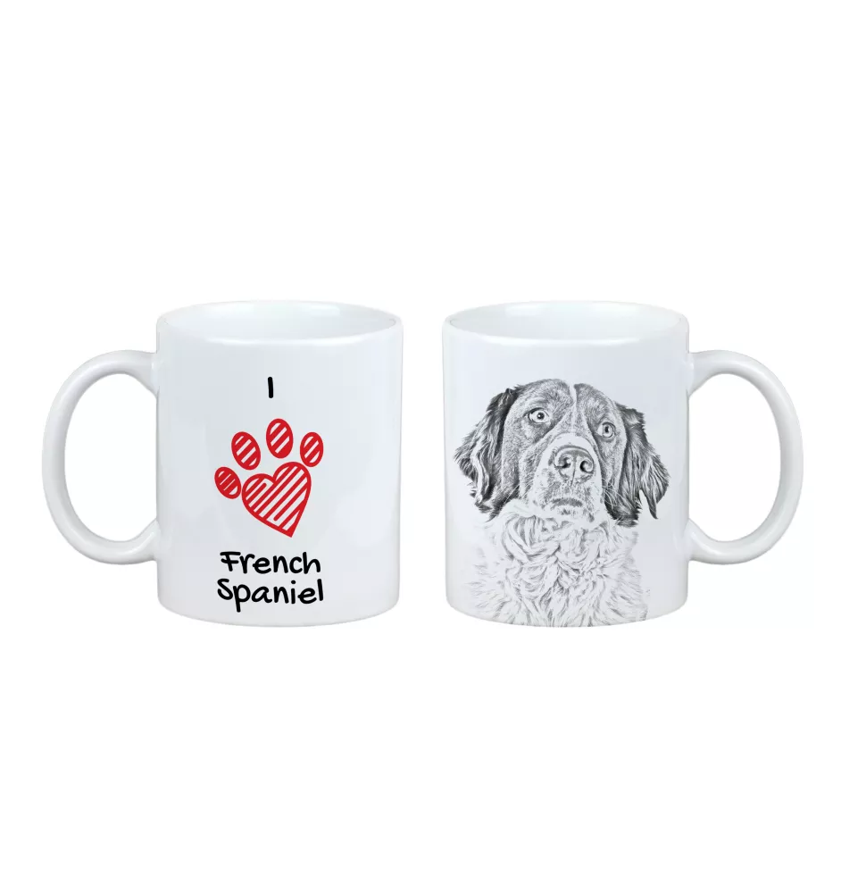 Épagneul français - tasse avec chien, une tasse adorable avec une illustration, un cadeau avec votre photo de la marque Art-Dog