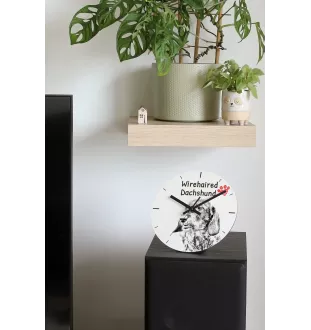 Fox Terrier Glatthaar, Foxterrier - Wanduhr mit Hund, Regal Uhr mit Druck, personalisierte Hausdekoration von Art-Dog.