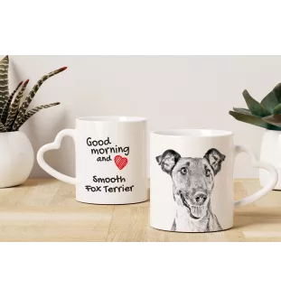 Fox-terrier à poil lisse - tasse avec chien, une tasse adorable avec une anse en forme de cœur, un cadeau universel de la marque Art-Dog