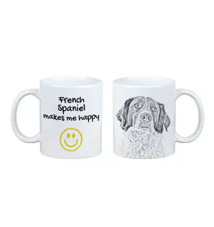 Französischer Spaniel, Epagneul Français - Tasse mit Hund, fröhliche Tasse für Hundeliebhaber, personalisiertes Geschenk der Marke Art-Dog