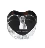 Fox Terrier Smooth - a photo of a dog in crystal, crystal heart, unique photo frame from the Art-Dog brand