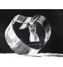 Fox Terrier Smooth - a photo of a dog in crystal, crystal heart, unique photo frame from the Art-Dog brand