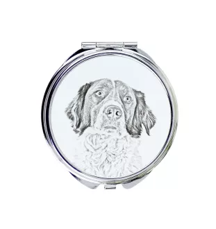 Épagneul français - miroir de poche avec chien, miroir personnalisé pour sac à main, miroir compact avec impression de la marque Art-Dog