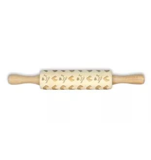 Fox Terrier Drahthaar, Foxterrier - kleiner Nudelholz mit Hundemuster, Nudelholz für Kinder, Verzierung von Keramikton von Art-Dog.