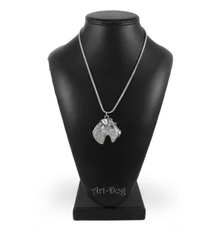 Fox Terrier Drahthaar, Foxterrier - Halskette mit Hund, Hundeanhänger an einer silbernen Kette, einzigartiger Schmuck der Marke Art-Dog