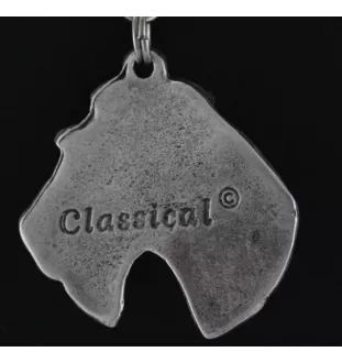 Fox-terrier à poil dur - un collier avec un chien, un pendentif de chien sur une chaîne en argent, un bijou unique de la marque Art-Dog
