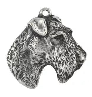 Fox Terrier Drahthaar, Foxterrier - Halskette mit Hund, Hundeanhänger an einer silbernen Kette, einzigartiger Schmuck der Marke Art-Dog