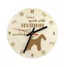 Fox Terrier Wire - clock with a dog, wooden clock, wall clock for dog lovers, clock for desk and shelf, Art-Dog