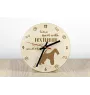Fox Terrier Wire - clock with a dog, wooden clock, wall clock for dog lovers, clock for desk and shelf, Art-Dog