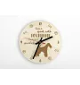 Fox Terrier Drahthaar, Foxterrier - Hundeuhr, Holzuhr, Wanduhr für Hundefreunde, Tisch- und Regaluhr, Art-Dog