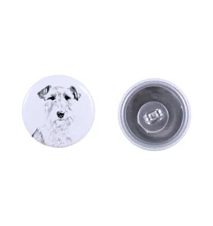 Fox-terrier à poil dur - boucles d'oreilles uniques avec un chien, votre animal de compagnie sur un porte-clés, marque propre Art-Dog