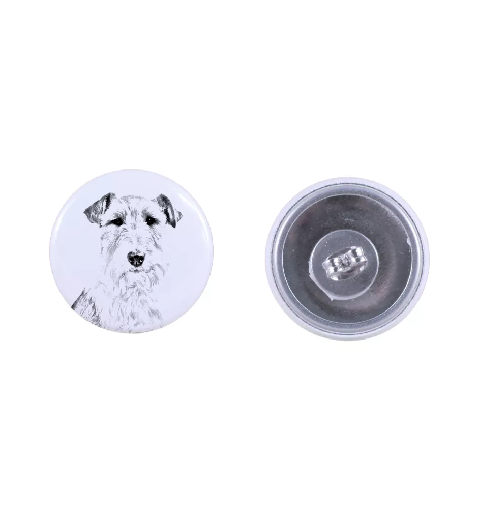 Fox-terrier à poil dur - boucles d'oreilles uniques avec un chien, votre animal de compagnie sur un porte-clés, marque propre Art-Dog