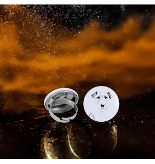 Foksterier szorstkowłosy pierścionek z psem mały Art-Dog