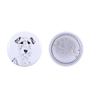 Fox Terrier Wire - pin with your dog, add your own photo, Art-Dog brand