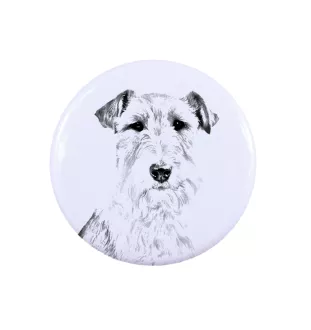 Fox Terrier Drahthaar, Foxterrier - Anstecknadel mit Ihrem Hund, fügen Sie Ihr eigenes Foto hinzu, Marke Art-Dog
