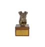 Fox-terrier à poil dur - urne pour les cendres du chien avec une statuette, petite urne pour chien, urne personnalisée avec le buste du chien de la marque Art-Dog