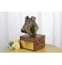 Fox-terrier à poil dur - urne pour les cendres du chien avec une statuette, petite urne pour chien, urne personnalisée avec le buste du chien de la marque Art-Dog