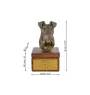 Fox-terrier à poil dur - urne pour les cendres du chien avec une statuette, petite urne pour chien, urne personnalisée avec le buste du chien de la marque Art-Dog