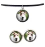 Fox Terrier Drahthaar, Foxterrier - Schmuck mit Ihrem Foto-Box, Halskette und Ohrringe-Set, personalisierte Produkte der Marke Art-Dog.