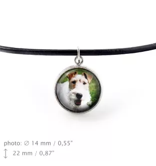 Fox-terrier à poil dur - boîte à bijoux avec votre photo, ensemble collier et boucles d'oreilles, produits personnalisés de la marque Art-Dog