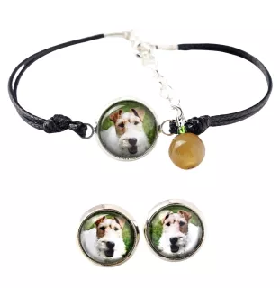 Fox Terrier Wire - a set of jewelry with your photo, a woman's ornament, handmade item, a product made with passion for creating the Art-Dog brand.