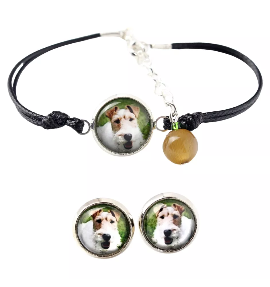 Fox Terrier Wire - a set of jewelry with your photo, a woman's ornament, handmade item, a product made with passion for creating the Art-Dog brand.