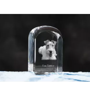 Foksterier szorstkowłosy kryształ pieczątka pięczątka z psem Art-Dog