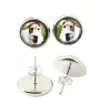 Fox-terrier à poil dur - boucles d'oreilles dans une boîte, votre photo, bijoux faits à la main, produit de la marque Art-Dog.