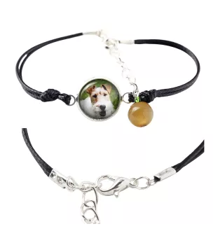 Fox-terrier à poil dur - bracelet dans une boîte avec votre photo, bijoux féminins, cadeau parfait de la marque Art-Dog