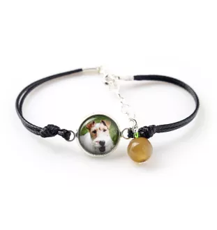 Fox-terrier à poil dur - bracelet dans une boîte avec votre photo, bijoux féminins, cadeau parfait de la marque Art-Dog