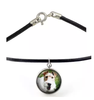 Fox Terrier Wire - necklace in a box, elegant decoration, pendant from the Art-Dog brand