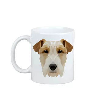 Fox Terrier Wire - cup with a geometric dog image and the inscription Art-Dog