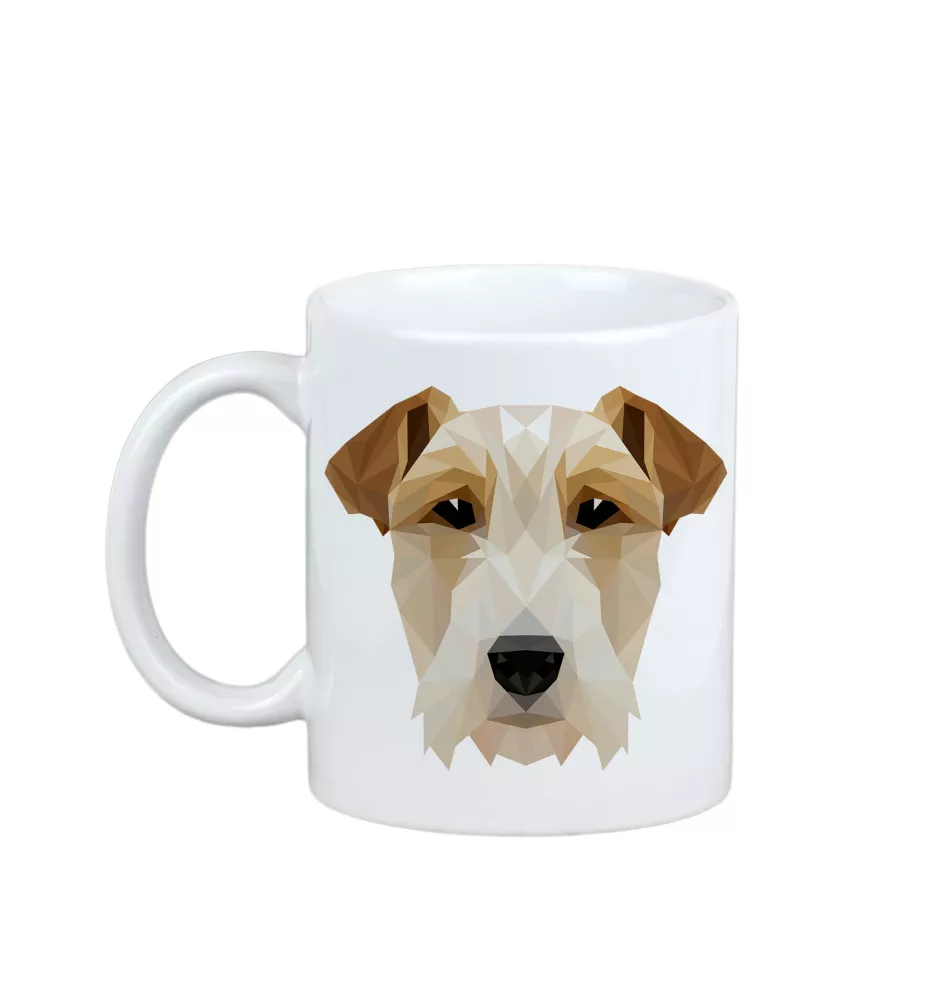 Fox Terrier Wire - cup with a geometric dog image and the inscription Art-Dog