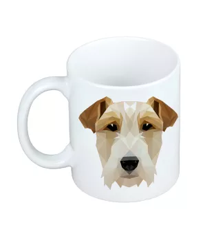 Fox Terrier Wire - cup with a geometric dog image and the inscription Art-Dog
