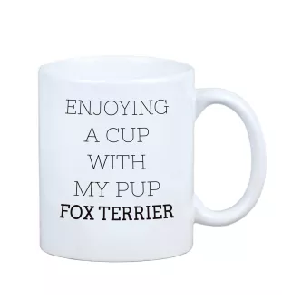Fox Terrier Wire - cup with a geometric dog image and the inscription Art-Dog