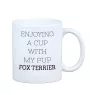 Fox-terrier à poil dur - tasse avec une photo et un motif de chien géométrique Art-Dog