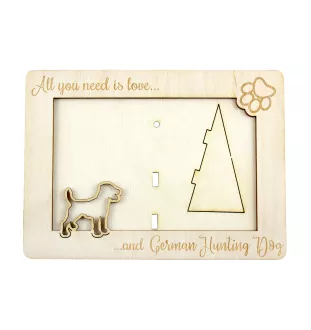 Deutscher Jagdhund - Fotorahmen, gravierter Holzrahmen, ein schönes Gadget für den Hundeliebhaber von Art-Dog