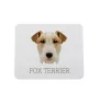 Fox Terrier Wire - geometric mouse pad with a picture and text by Art-Dog