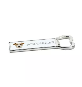 Fox Terrier Wire - bottle opener with a picture and inscription for beer by Art-Dog