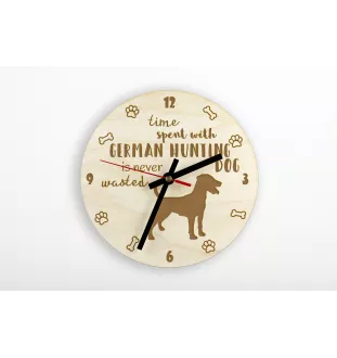 Deutscher Jagdterrier - clock with dog, wooden clock with engraving, personalised clock by Art-Dog