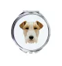Fox Terrier Drahthaar, Foxterrier - Spiegel mit Foto und geometrischem Aufdruck der Marke Art-Dog