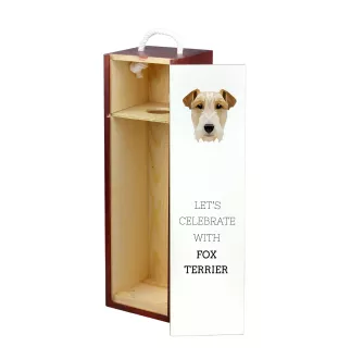 Fox Terrier Wire - geometric box with a picture and inscription for wine by Art-Dog