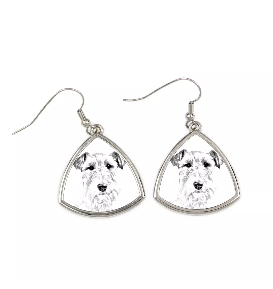Fox-terrier à poil dur - boucles d'oreilles avec chien, boucles d'oreilles pendantes avec photo, bijoux personnalisés avec impression de la marque Art-Dog