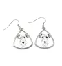 Fox-terrier à poil dur - boucles d'oreilles avec chien, boucles d'oreilles pendantes avec photo, bijoux personnalisés avec impression de la marque Art-Dog
